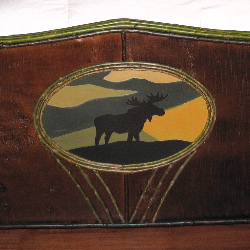 rustic bed, custom rustic furniture, moose theme